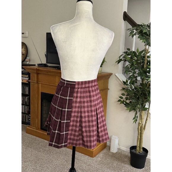 Hollister Plaid Mini Skirt Ultra High Rise Size XS 90s Y2K Clueless Preppy - Picture 5 of 7